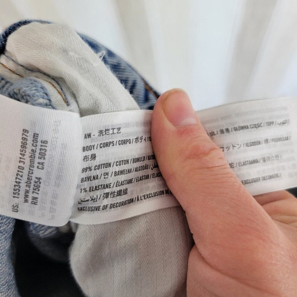 Abercrombie & Fitch Curve Love The 80s Mom High Rise Jeans Blue Size 29/8S - Picture 9 of 11